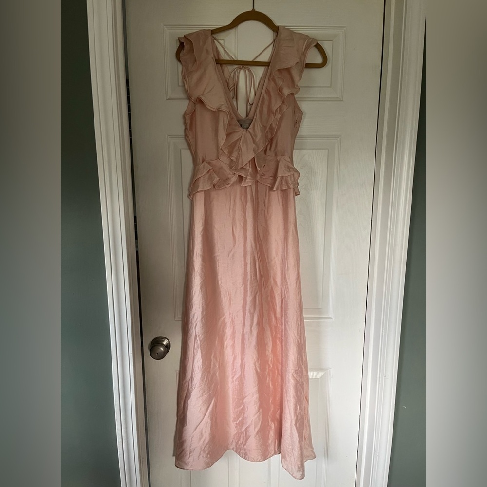 H&M Blush Pink Ruffle Dress